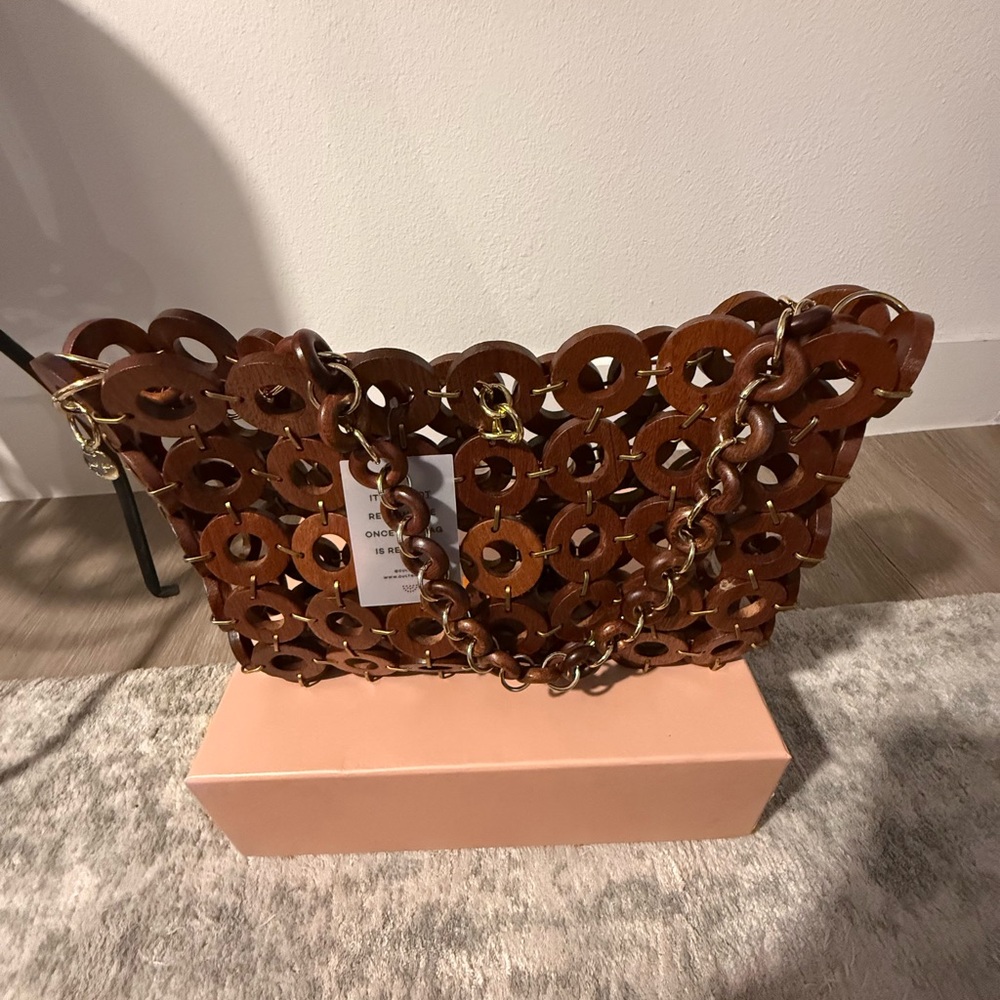 Cult Gaia Jasmine Tote Bag - Brown Intricate Shoulder Bag